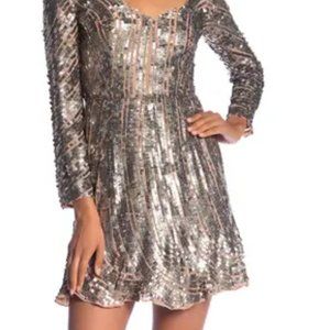 French Connection Aurelie Sequin Dress NWT